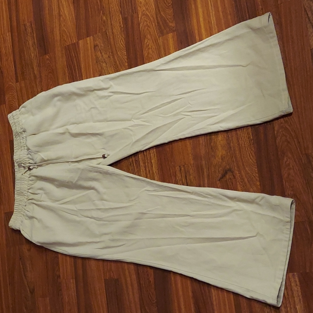 Poplooks Linen Wide Leg Pants